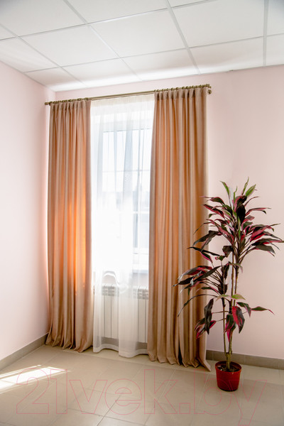 Изображение товара Шторы Decoretto Бархат светлый БСП-K59 (150x260, персиковый)