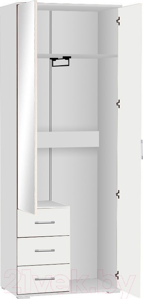 Изображение товара Шкаф МДК ГШ1 2-х створчатый 2120x800x450 (белый)
