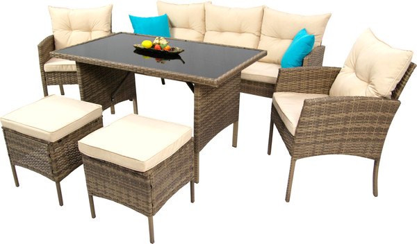 Изображение товара Комплект садовой мебели Garden Story Милена / SFS078 (бежевый/коричневый)