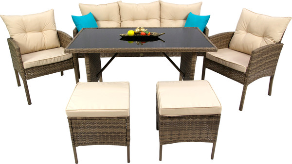 Изображение товара Комплект садовой мебели Garden Story Милена / SFS078 (бежевый/коричневый)