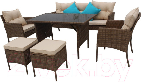 Изображение товара Комплект садовой мебели Garden Story Милена / SFS078 (бежевый/коричневый)