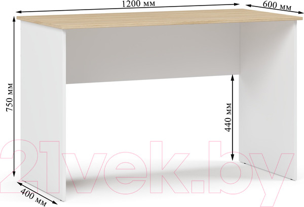 Изображение товара Письменный стол Soma СП12 (дуб сонома/белый)