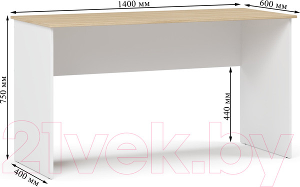 Изображение товара Письменный стол Soma СП14 (дуб сонома/белый)