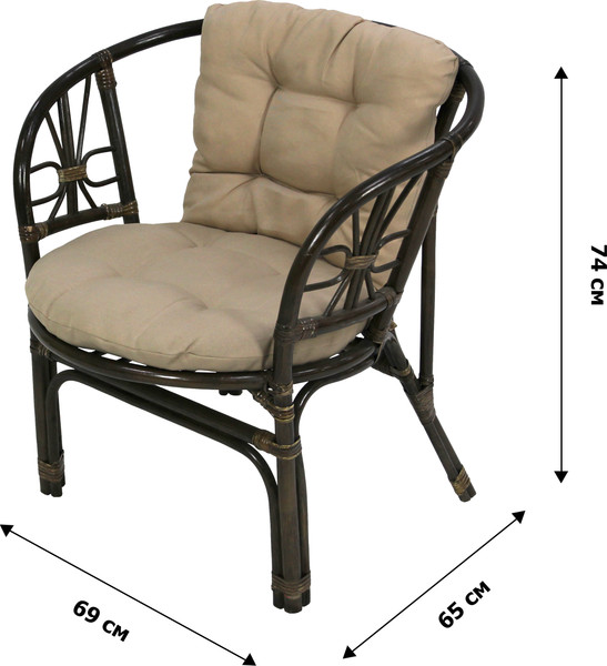 Изображение товара Комплект садовой мебели Garden Story Багамы Мини / CV-14C (бежевый/коньячный)