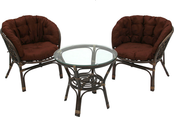 Изображение товара Комплект садовой мебели Garden Story Багамы Мини / CV-12C (коньячный/коричневый)