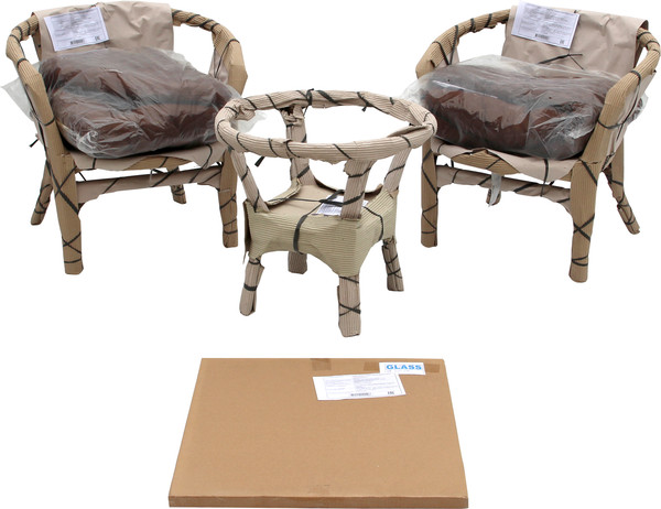 Изображение товара Комплект садовой мебели Garden Story Багамы Мини / CV-12C (коньячный/коричневый)