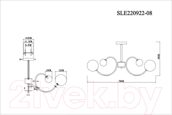 Изображение товара Люстра Evoluce Formae SLE220912-08