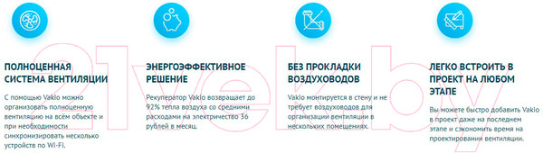Изображение товара Проветриватель с рекуперацией Vakio Window Smart / 7388