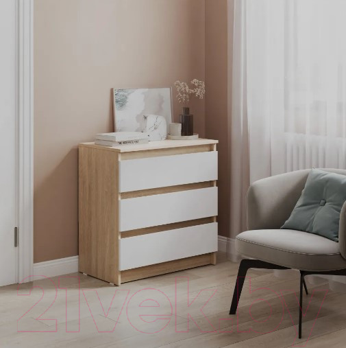 Изображение товара Комод Алисия Лайт-1 / АЯ.18.06.02.08 (палермо/белый)