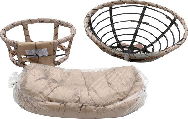 Изображение товара Кресло садовое Garden Story Папасан / Р110СС (бежевый/коньячный)