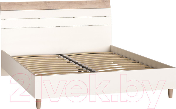 Изображение товара Двуспальная кровать Mobi Муссон 11.41 (белый/дуб эндгрейн элегантный)