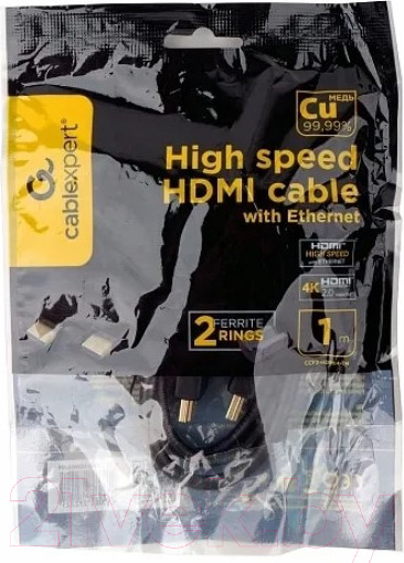 Изображение товара Кабель Cablexpert HDMI CCF2-HDMI4-1M (1м, черный)