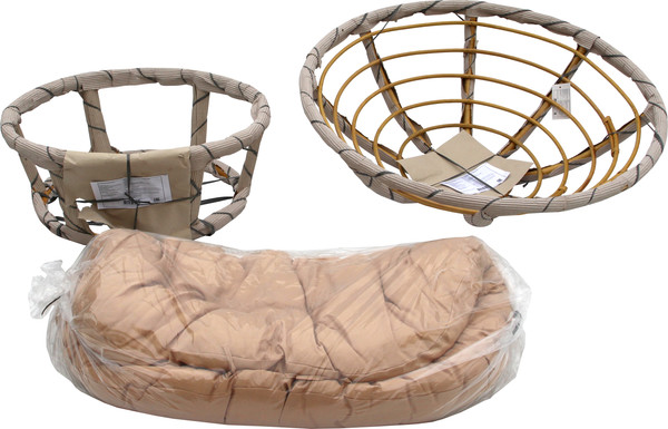 Изображение товара Кресло садовое Garden Story Папасан / Р110Н (бежевый/медовый)