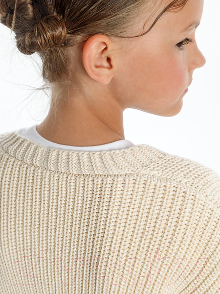 Изображение товара Кардиган детский Amarobaby Knit / AB-OD21-KNIT19/33-116 (молочный, р. 116)