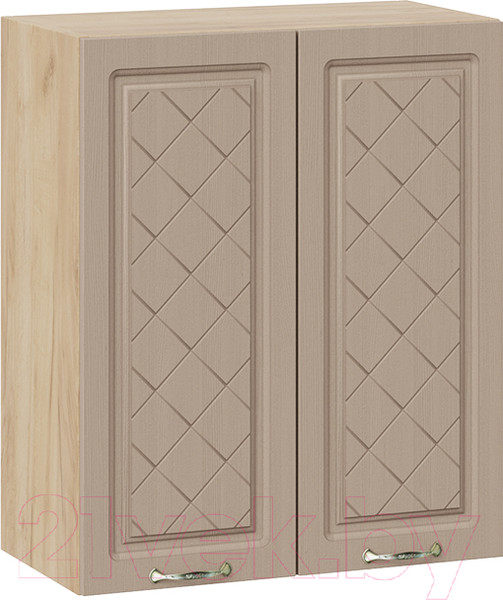 Изображение товара Шкаф навесной для кухни ТриЯ Бьянка 1В6 (дуб крафт золотой/дуб кофе)