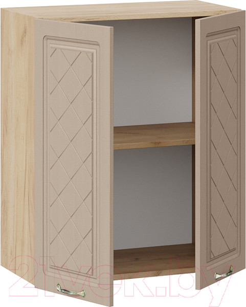 Изображение товара Шкаф навесной для кухни ТриЯ Бьянка 1В6 (дуб крафт золотой/дуб кофе)