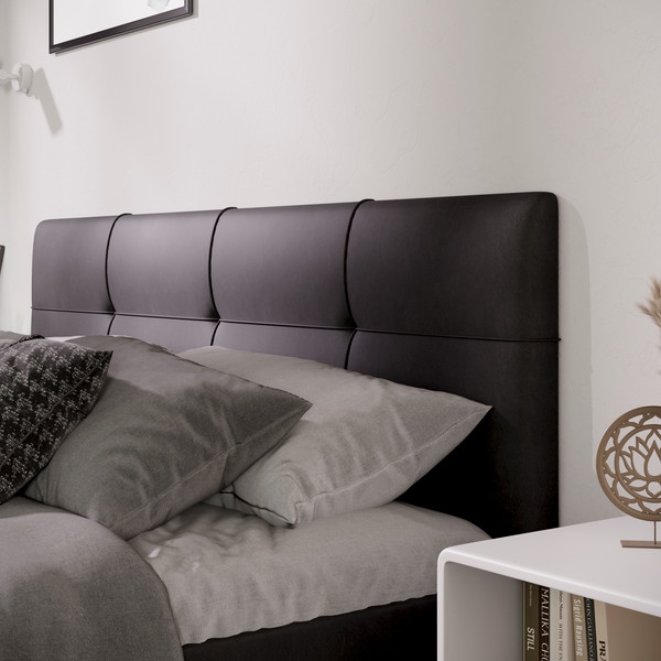 Изображение товара Двуспальная кровать ТриЯ Элис тип 1 с мягкой обивкой 160x200 (велюр графит)