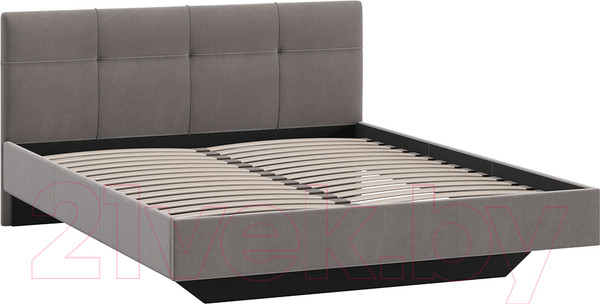 Изображение товара Двуспальная кровать ТриЯ Элис тип 1 с мягкой обивкой 160x200 (велюр мокко)