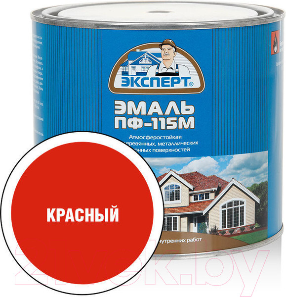 Изображение товара Эмаль Эксперт ПФ-115М Глянцевый (1.8кг, красный)