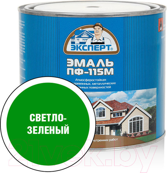 Изображение товара Эмаль Эксперт ПФ-115М Глянцевый (1.8кг, светло-зеленый)