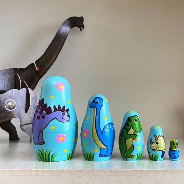 Изображение товара Матрешка сувенирная Брестская Фабрика Сувениров Динозавры 5303
