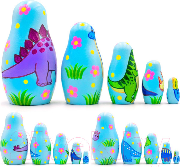Изображение товара Матрешка сувенирная Брестская Фабрика Сувениров Динозавры 5303