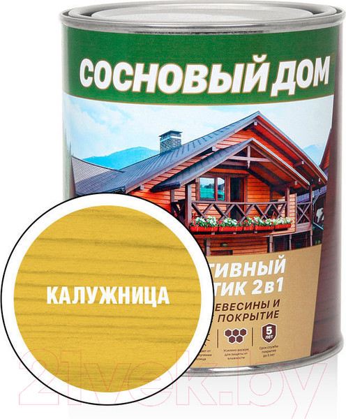 Изображение товара Защитно-декоративный состав Сосновый дом Калужница (800мл)