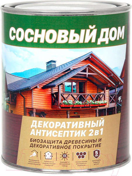 Изображение товара Защитно-декоративный состав Сосновый дом Орегон (800мл)