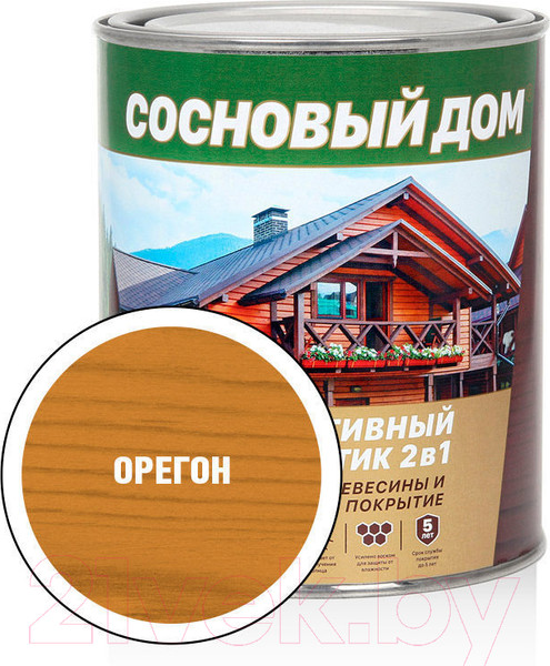 Изображение товара Защитно-декоративный состав Сосновый дом Орегон (800мл)