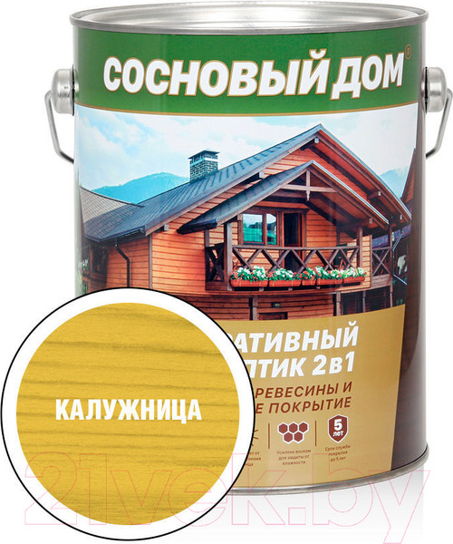 Изображение товара Защитно-декоративный состав Сосновый дом Калужница (2.7л)