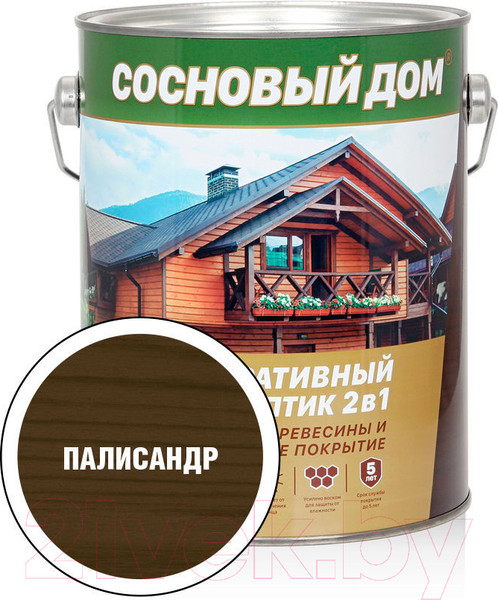 Изображение товара Защитно-декоративный состав Сосновый дом Палисандр (2.7л)