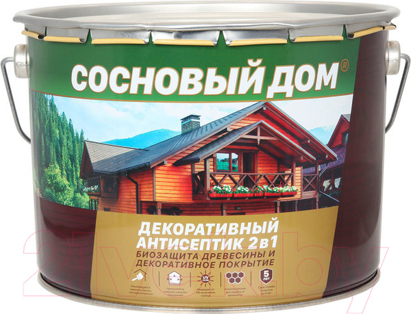 Изображение товара Защитно-декоративный состав Сосновый дом Калужница (9л)