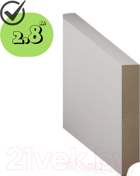 Изображение товара Плинтус WellMaker МДФ НМ-1640 Аx120x16 (2.8м)