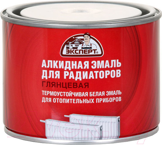 Изображение товара Эмаль Эксперт Алкидная для радиаторов (500г, белый)