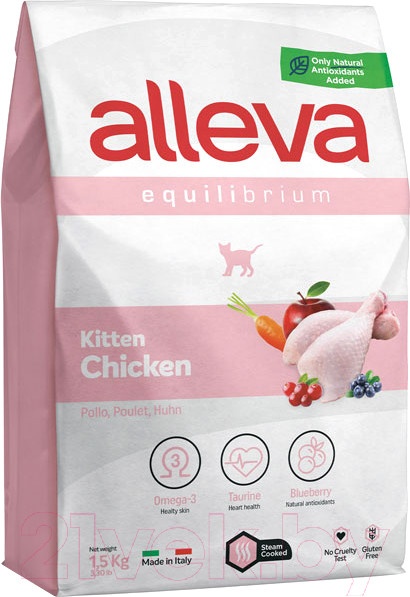 Изображение товара Сухой корм для кошек Alleva Эквилибриум с курицей для котят / P61014 (1.5кг)