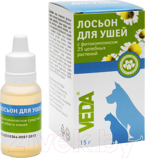 Изображение товара Средство для ухода за ушами животных Veda Фитоэлита для ушей (15г)