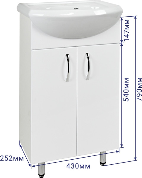 Изображение товара Тумба под умывальник Doratiz Эко 45 / 9912.022