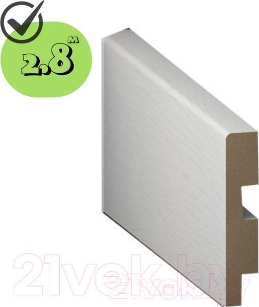 Изображение товара Плинтус WellMaker МДФ НМ-1780 80x16 (2.8м, аспен 1)