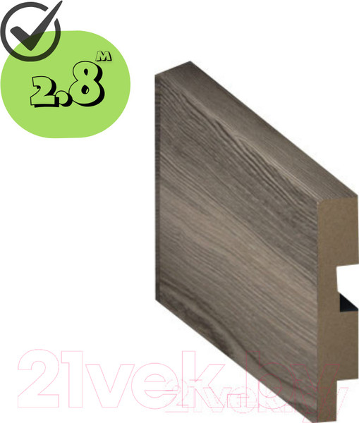 Изображение товара Плинтус WellMaker МДФ НМ-1780 80x16 (2.8м, гавана 17)