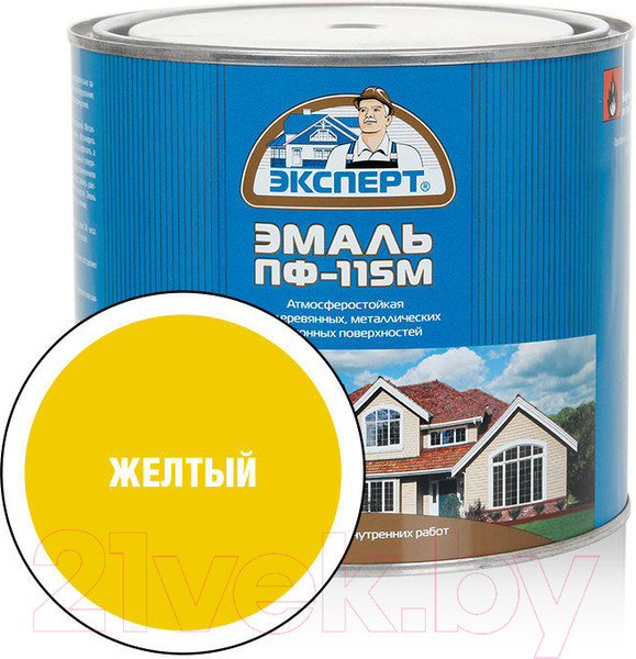 Изображение товара Эмаль Эксперт ПФ-115М Глянцевый (1.8кг, желтый)