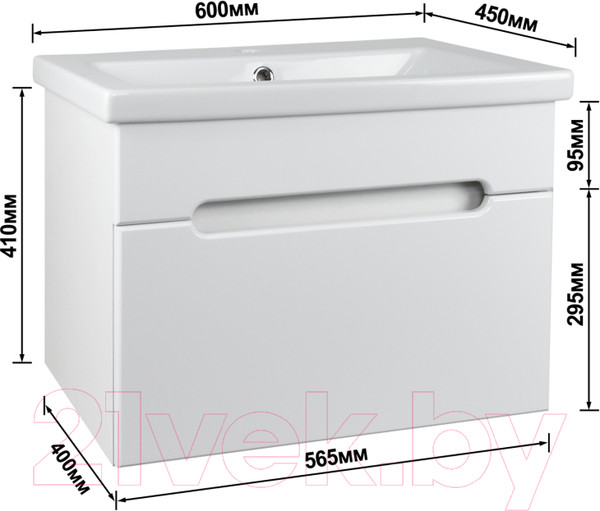 Изображение товара Тумба под умывальник Doratiz Магнолия 60 / 9911.095