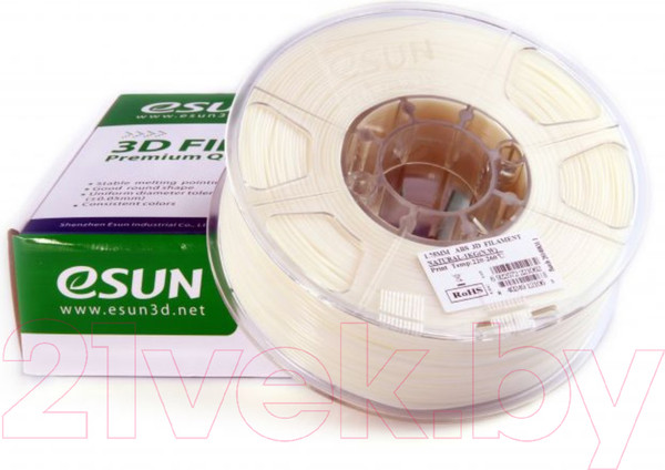 Изображение товара Пластик для 3D-печати eSUN ABS / т0025316 (1.75мм, 1кг, натуральный)