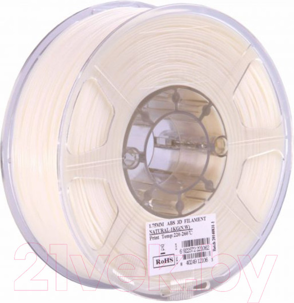 Изображение товара Пластик для 3D-печати eSUN ABS / т0025316 (1.75мм, 1кг, натуральный)