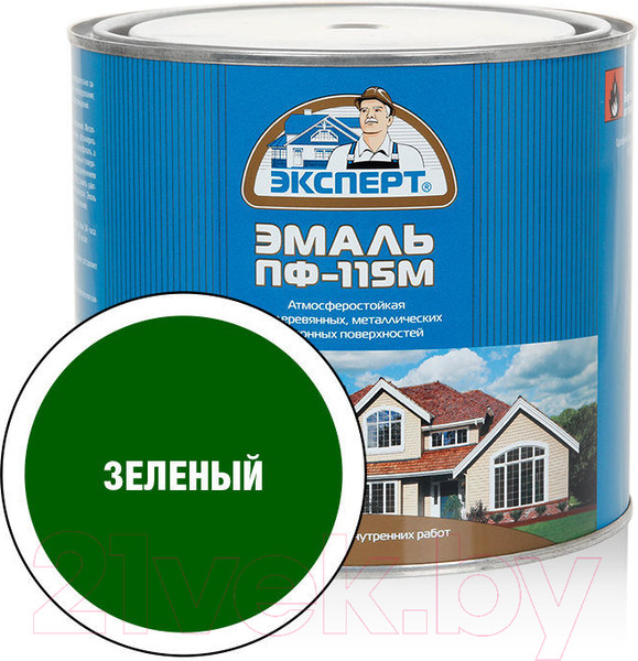 Изображение товара Эмаль Эксперт ПФ-115М Глянцевый (1.8кг, зеленый)