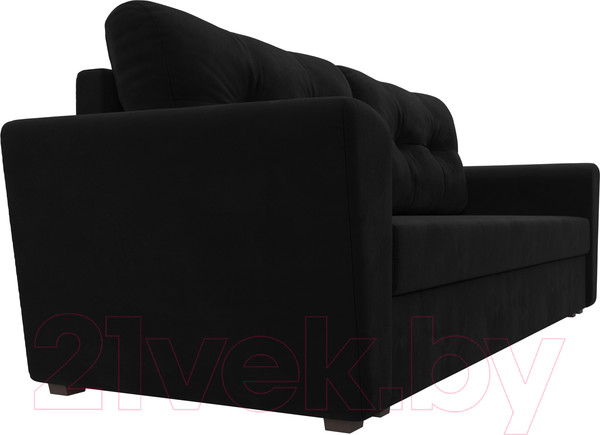 Изображение товара Диван Лига Диванов Амстердам Лайт 310 / 112442 (микровельвет черный)