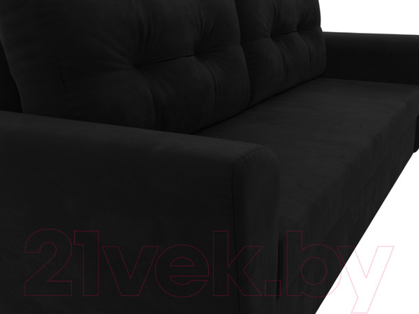 Изображение товара Диван Лига Диванов Амстердам Лайт 310 / 112442 (микровельвет черный)