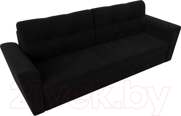 Изображение товара Диван Лига Диванов Амстердам Лайт 310 / 112442 (микровельвет черный)