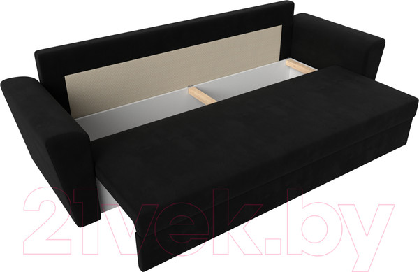 Изображение товара Диван Лига Диванов Амстердам Лайт 310 / 112442 (микровельвет черный)