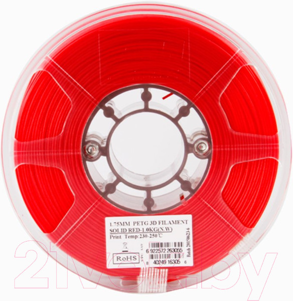Изображение товара Пластик для 3D-печати eSUN PETG / т0025881 (1.75мм, 1кг, красный непрозрачный)