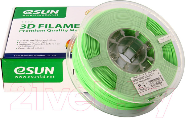 Изображение товара Пластик для 3D-печати eSUN PLA + / т0026300 (1.75мм, 1кг, салатовый)